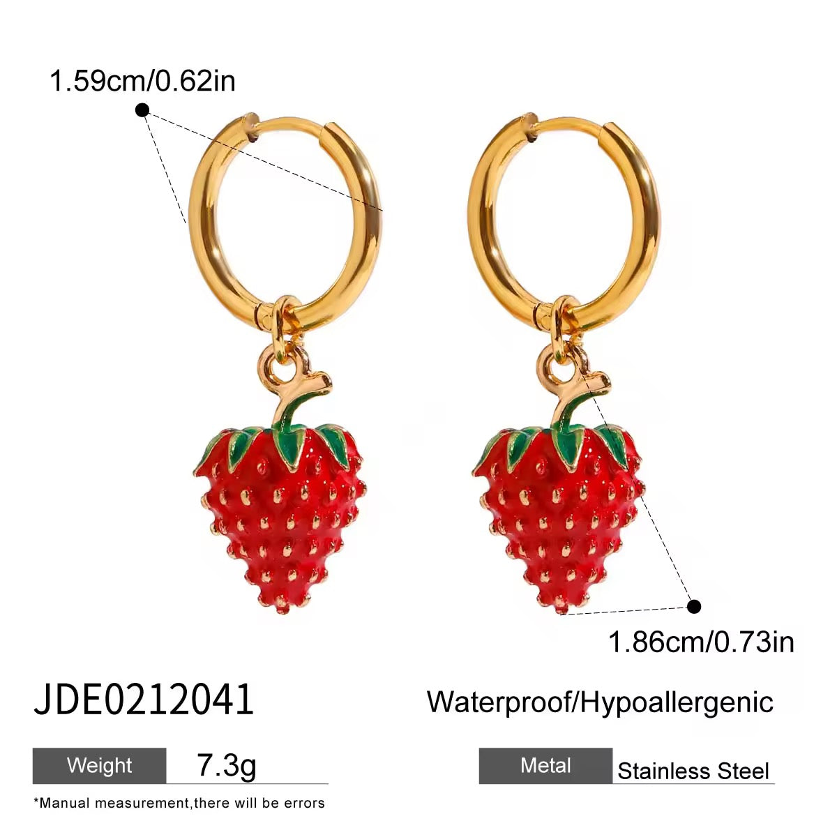 STRAWBERRY EARRINGS