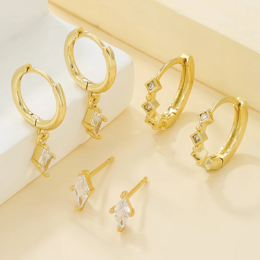 HAZEL EARRINGS ( SET OF 3 PAIRS)