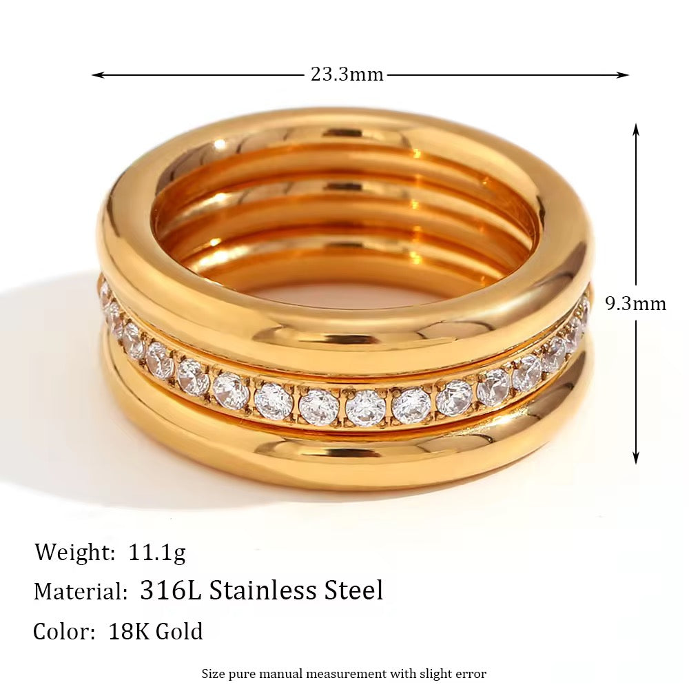 DIANA RING (SET OF 3)
