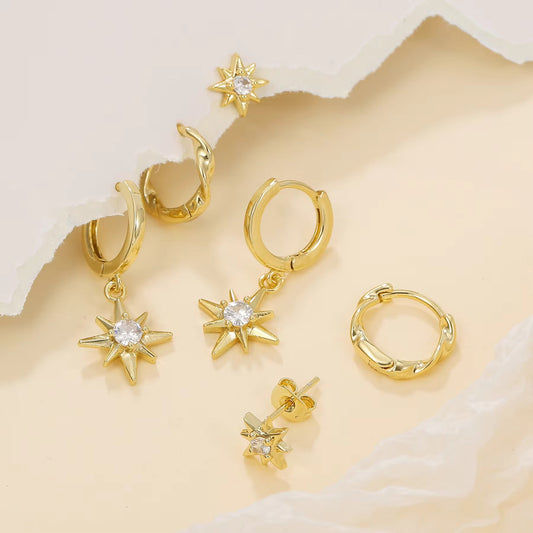 NYLA EARRINGS ( SET OF 3 PAIRS)