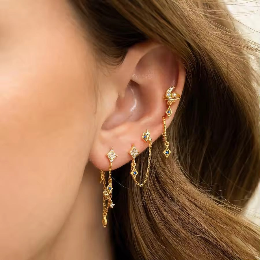 CROWN EARRINGS ( SET OF 4)
