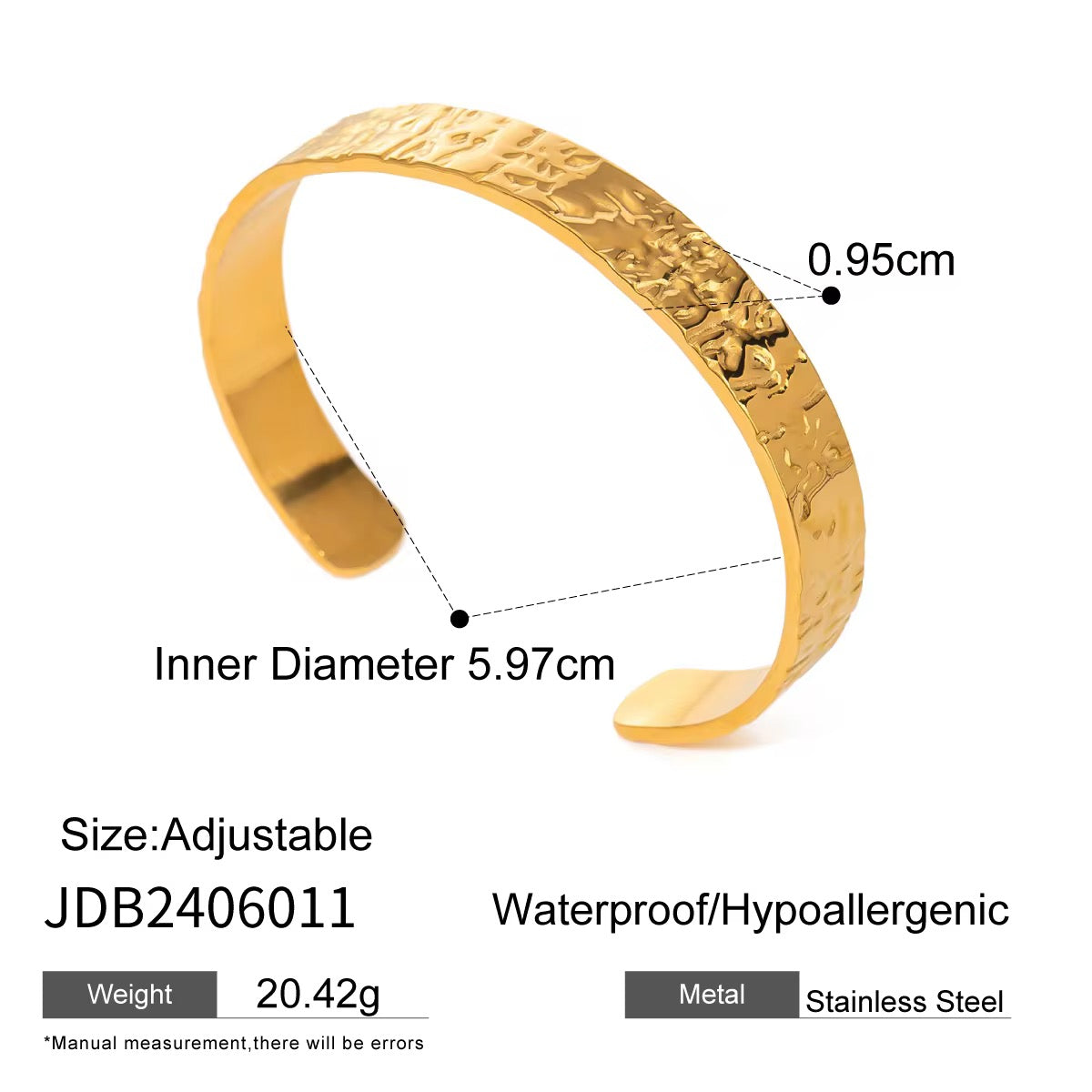 HAMMERED CUFF BRACELET