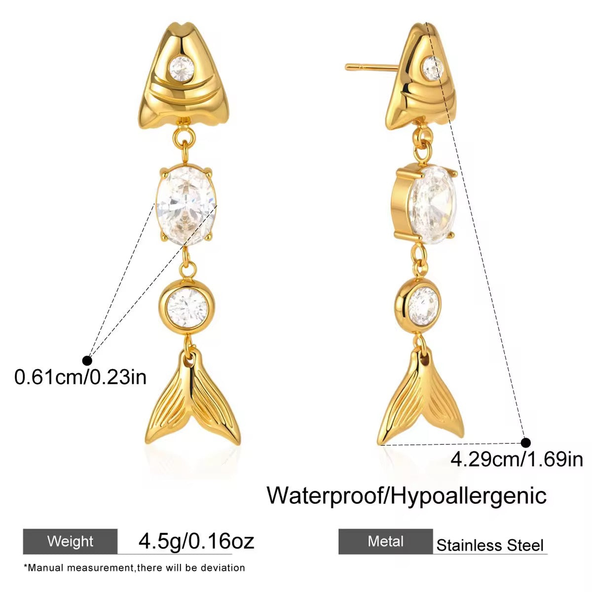 NEMO EARRINGS ( WHITE)