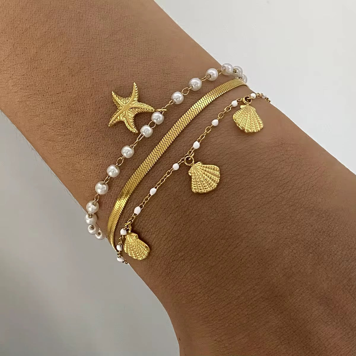 COASTLINE CHARM BRACELET (SET OF 3)
