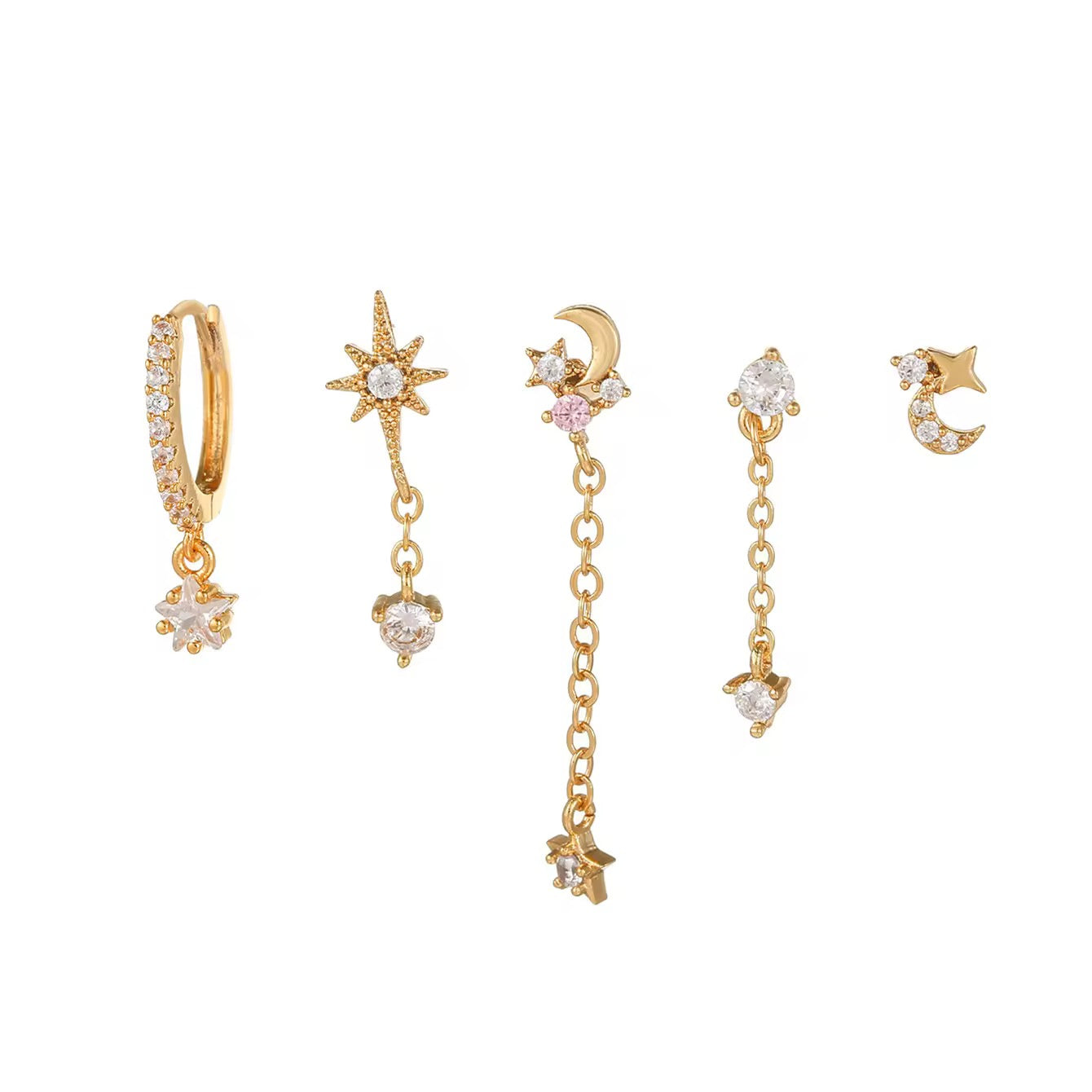 RUE EARRINGS (SET OF 5)