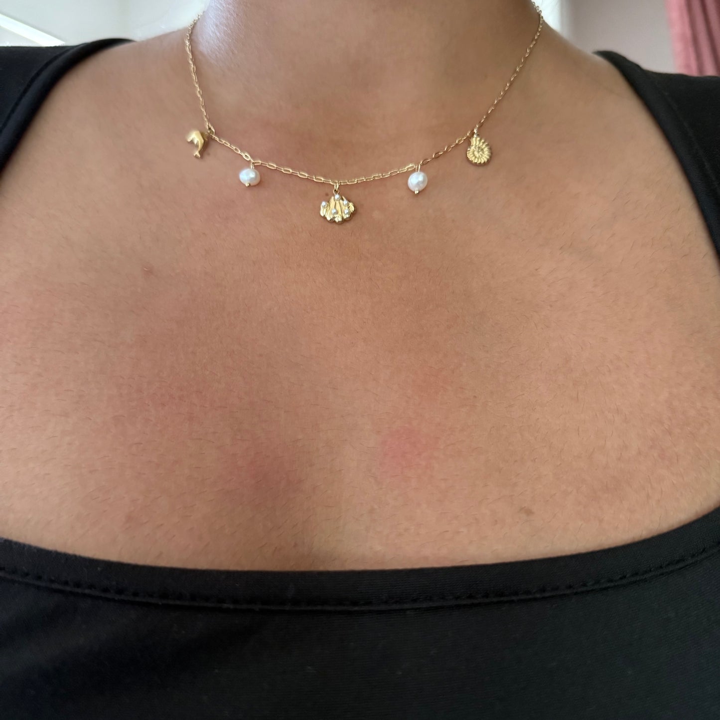 SEAPEARL CHARMS NECKLACE