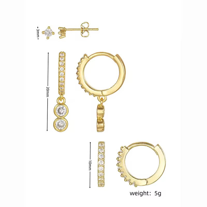 AVA EARRINGS ( SET OF 3 PAIRS)