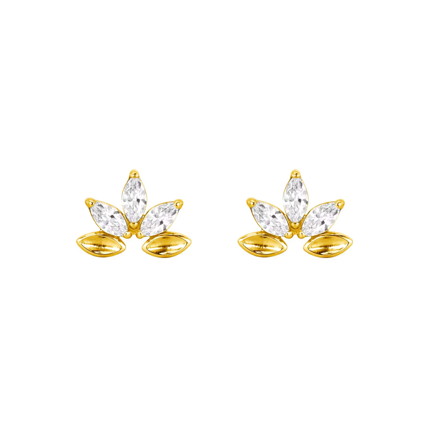 LOTUS STUDS (PAIR)