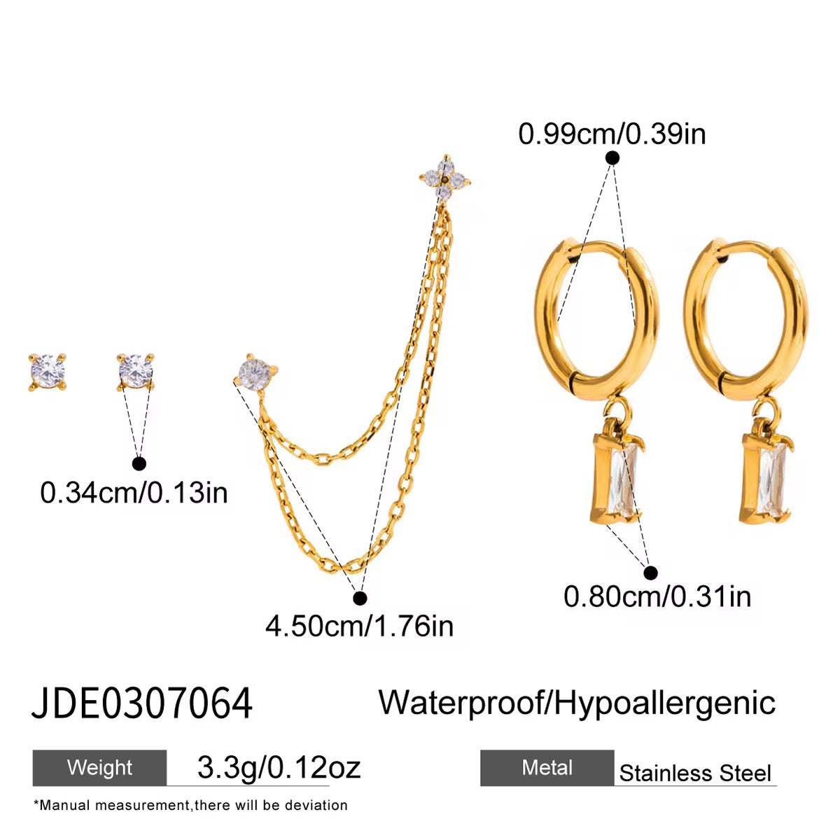 SLYVA EARRINGS (SET OF 5)
