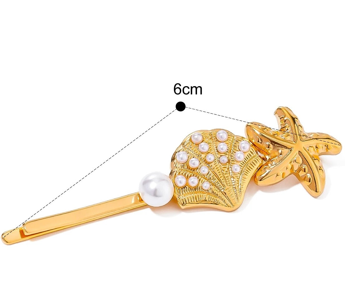PEARL SEASHELL HAIRPIN