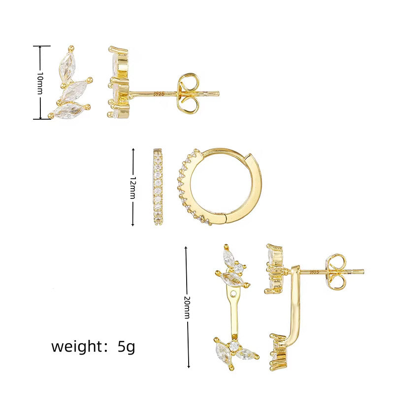 AMBER EARRINGS ( SET OF 3 PAIRS)