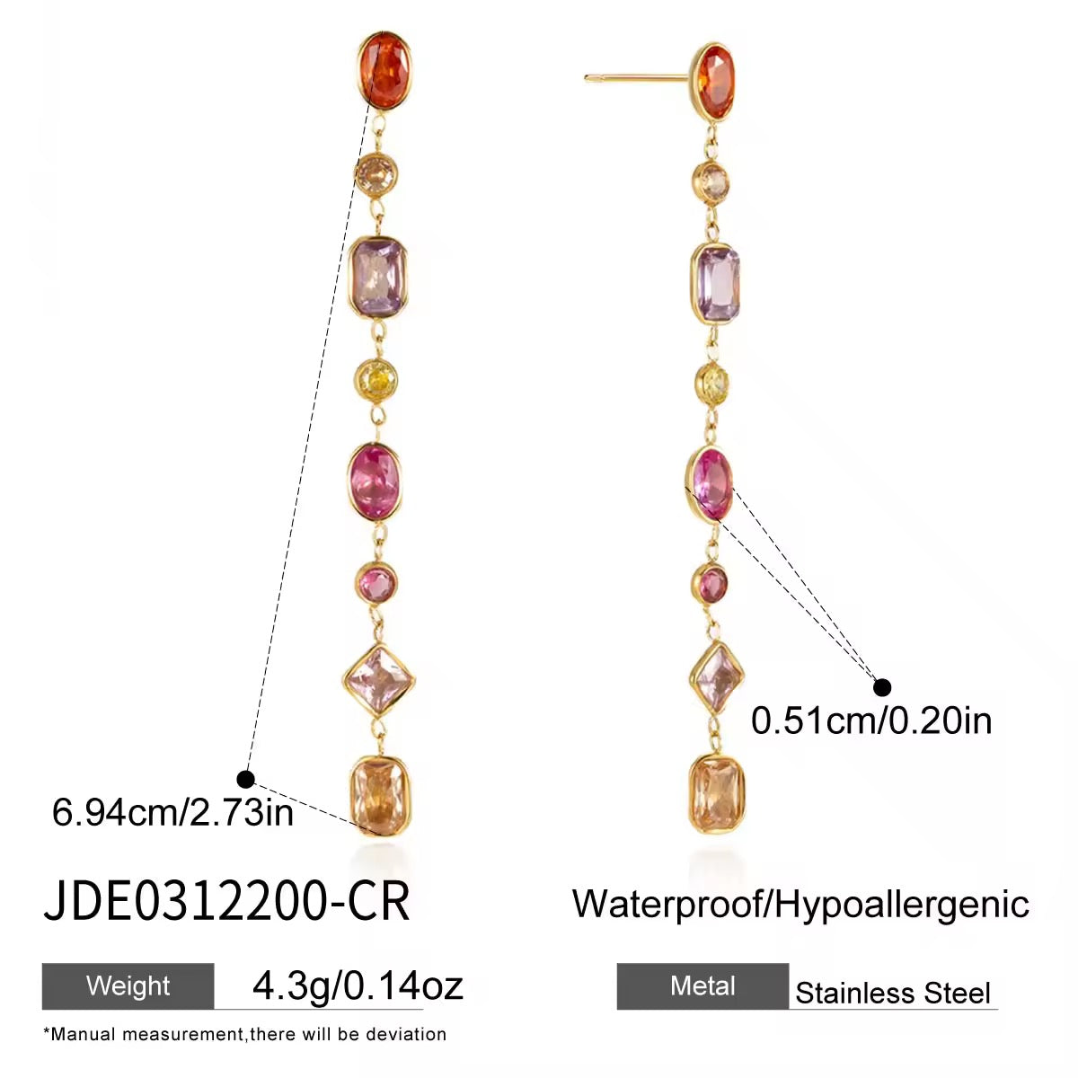 GALAXY EARRINGS ( MULTI)
