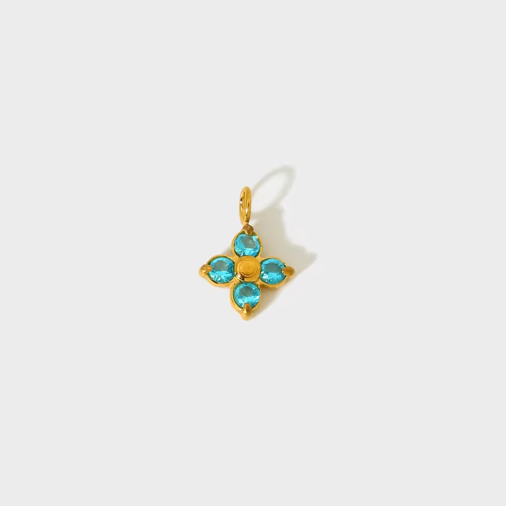 FOUR LEAF FLOWER CHARM