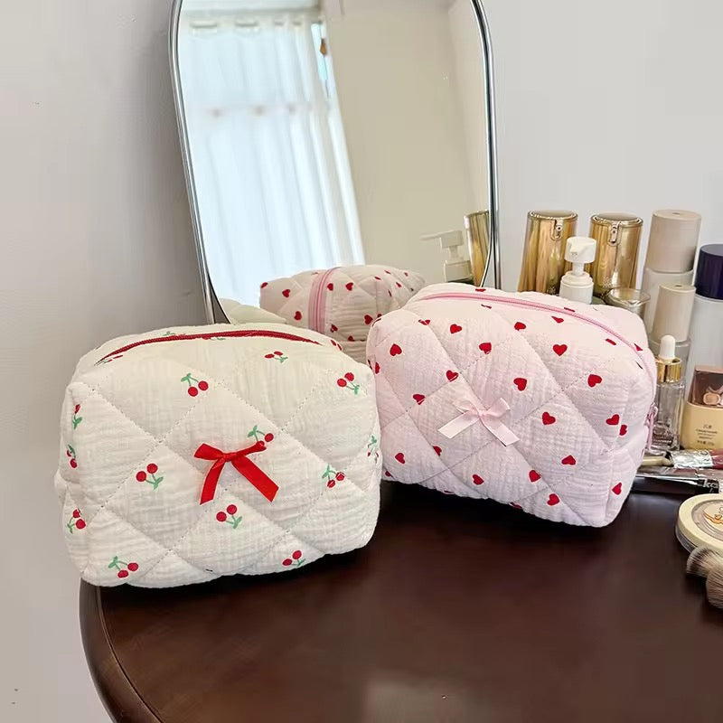 CHERRY AND HEART POUCHES