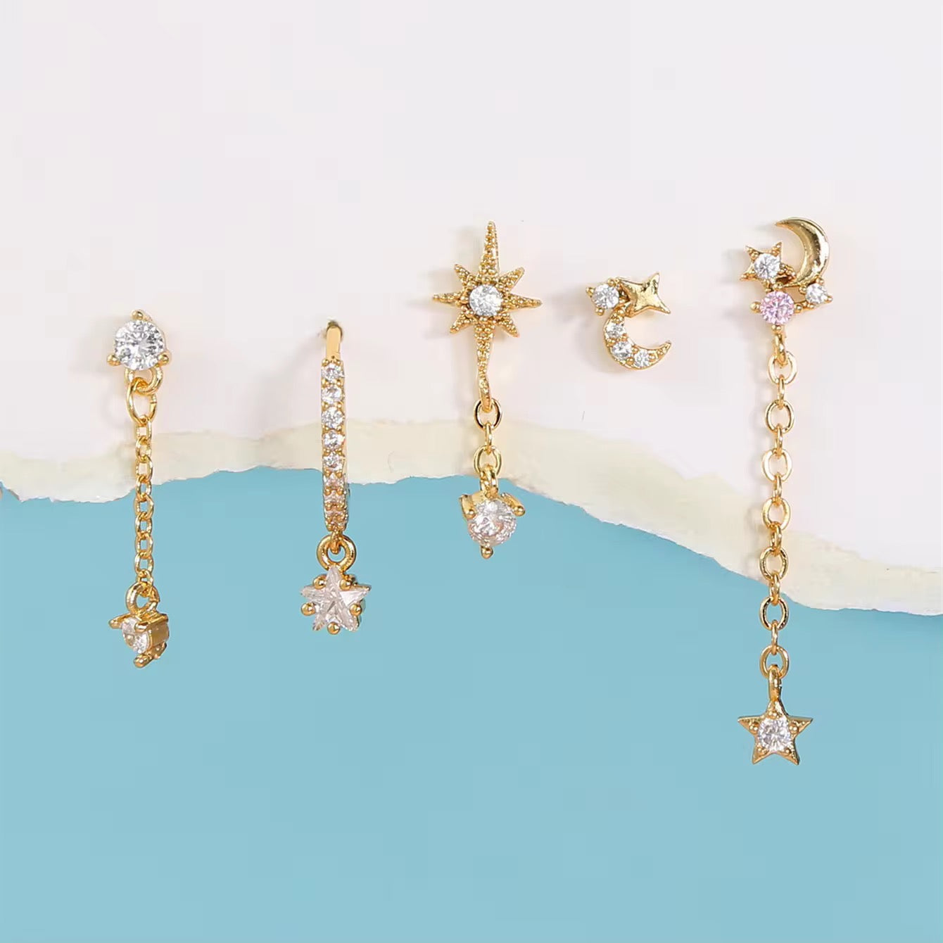 RUE EARRINGS (SET OF 5)