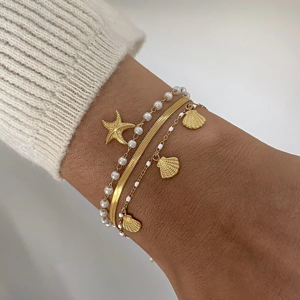 COASTLINE CHARM BRACELET (SET OF 3)