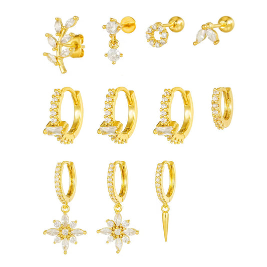 SUNFLOWER EARRINGS ( SET OF 11)