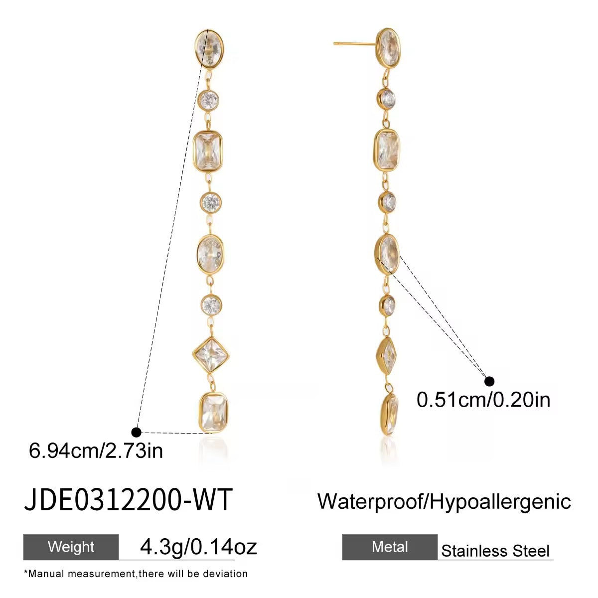 GALAXY EARRINGS ( WHITE )