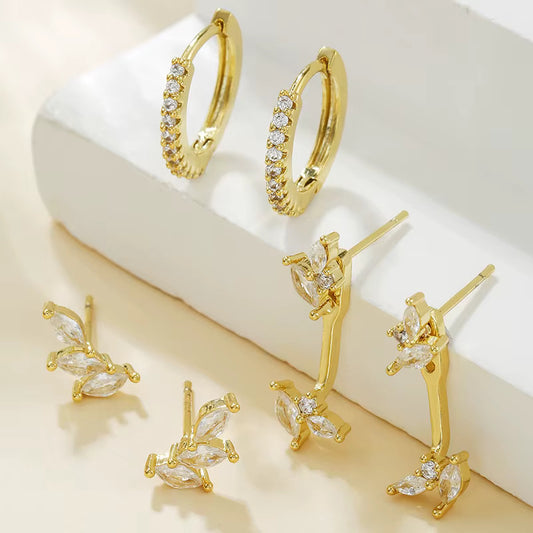 AMBER EARRINGS ( SET OF 3 PAIRS)