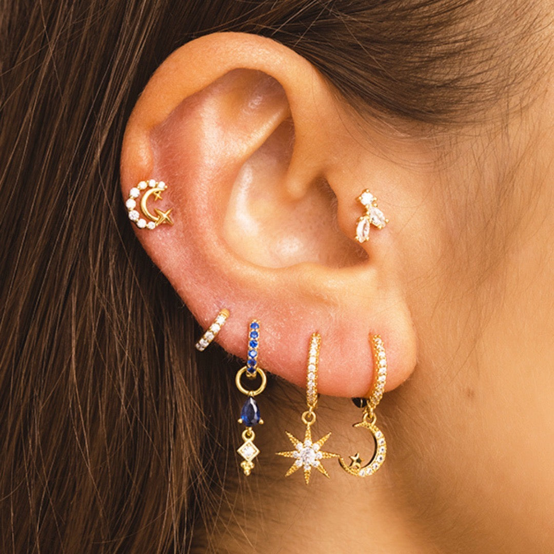 RAY STAR EARRINGS ( SET OF 6)
