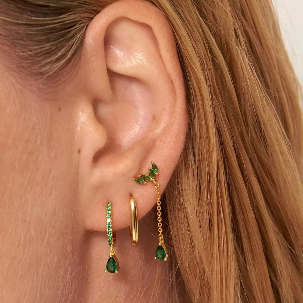 JADE EARRINGS ( SET OF 3 PAIRS)