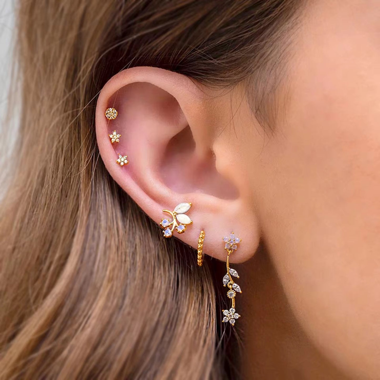 PETAL EARRINGS ( SET OF 6)