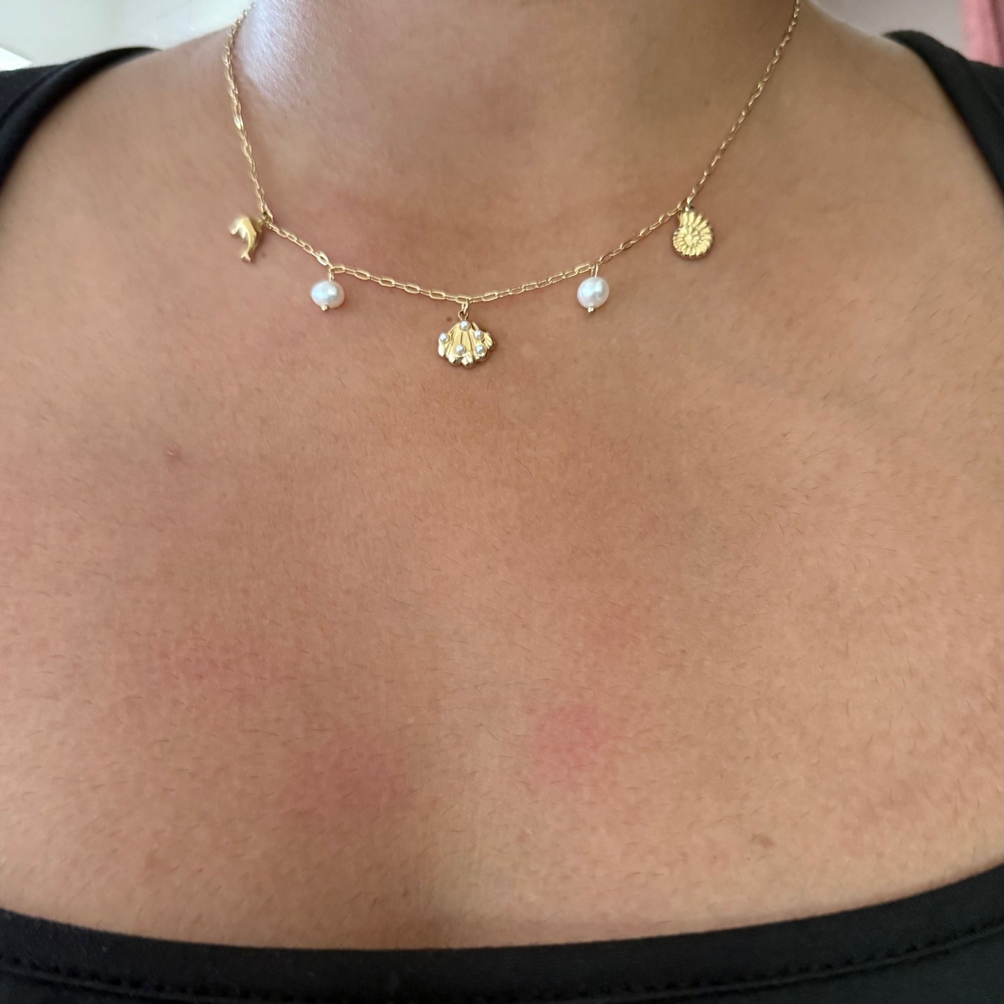 SEAPEARL CHARMS NECKLACE