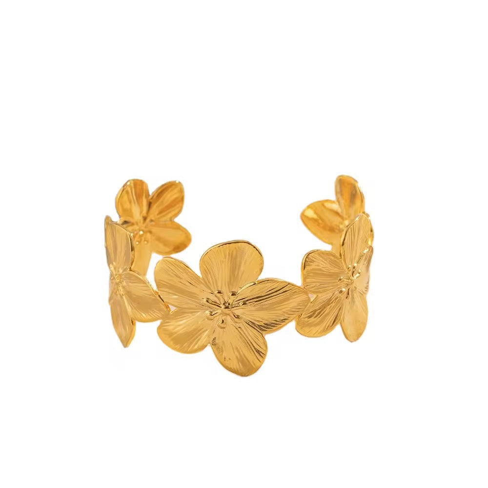GOLDEN BLOOM CUFF BRACELET