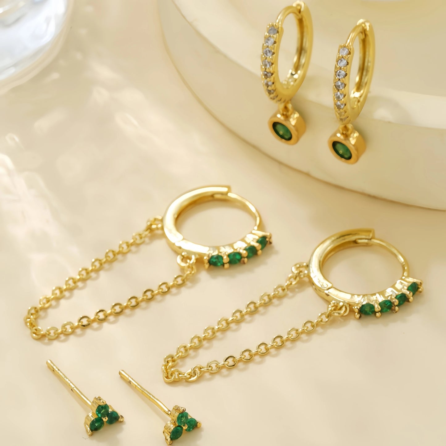 ALURE EARRINGS ( SET OF 3 PAIRS)