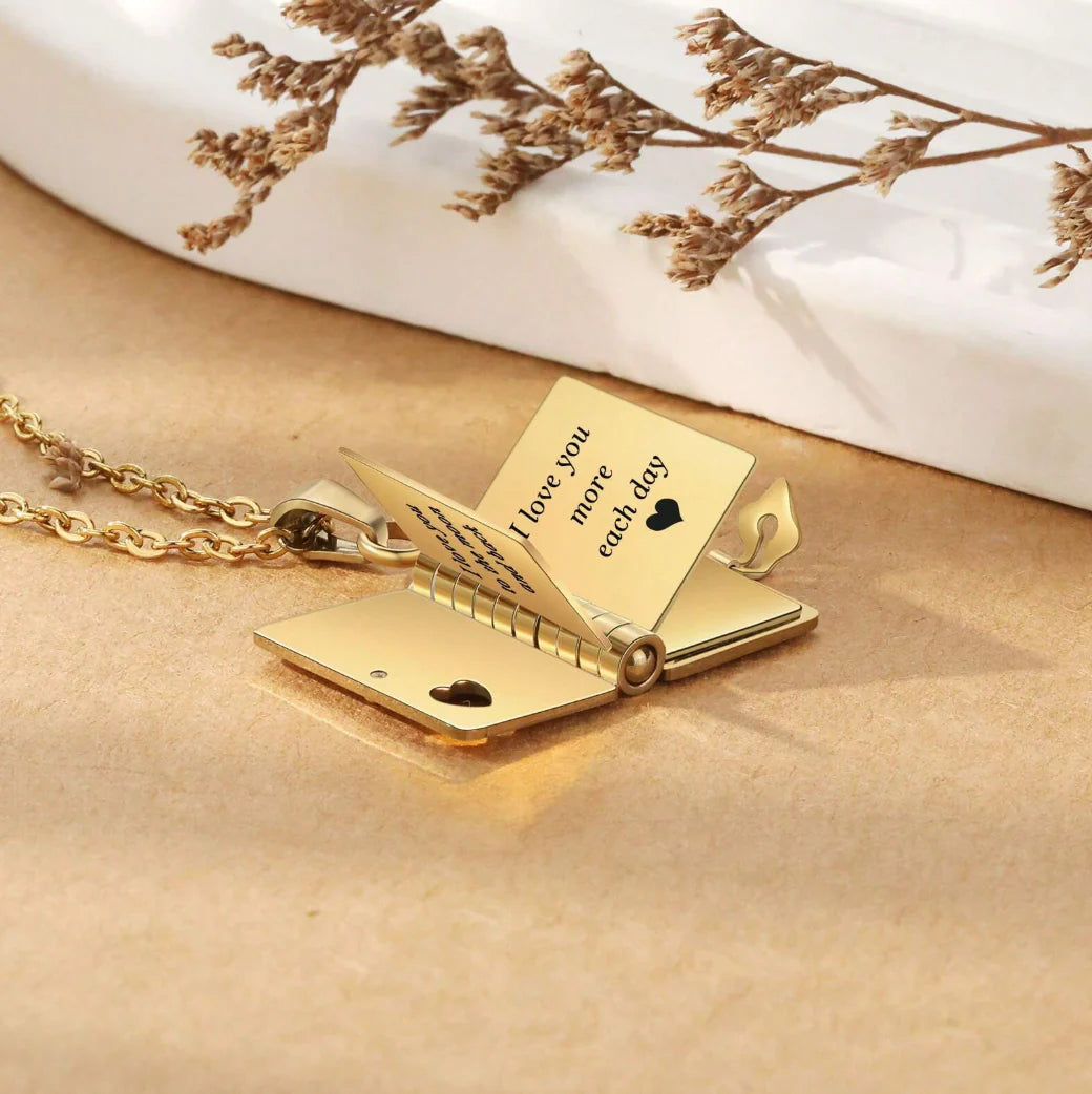 DEAR DIARY NECKLACE (ENGRAVABLE)