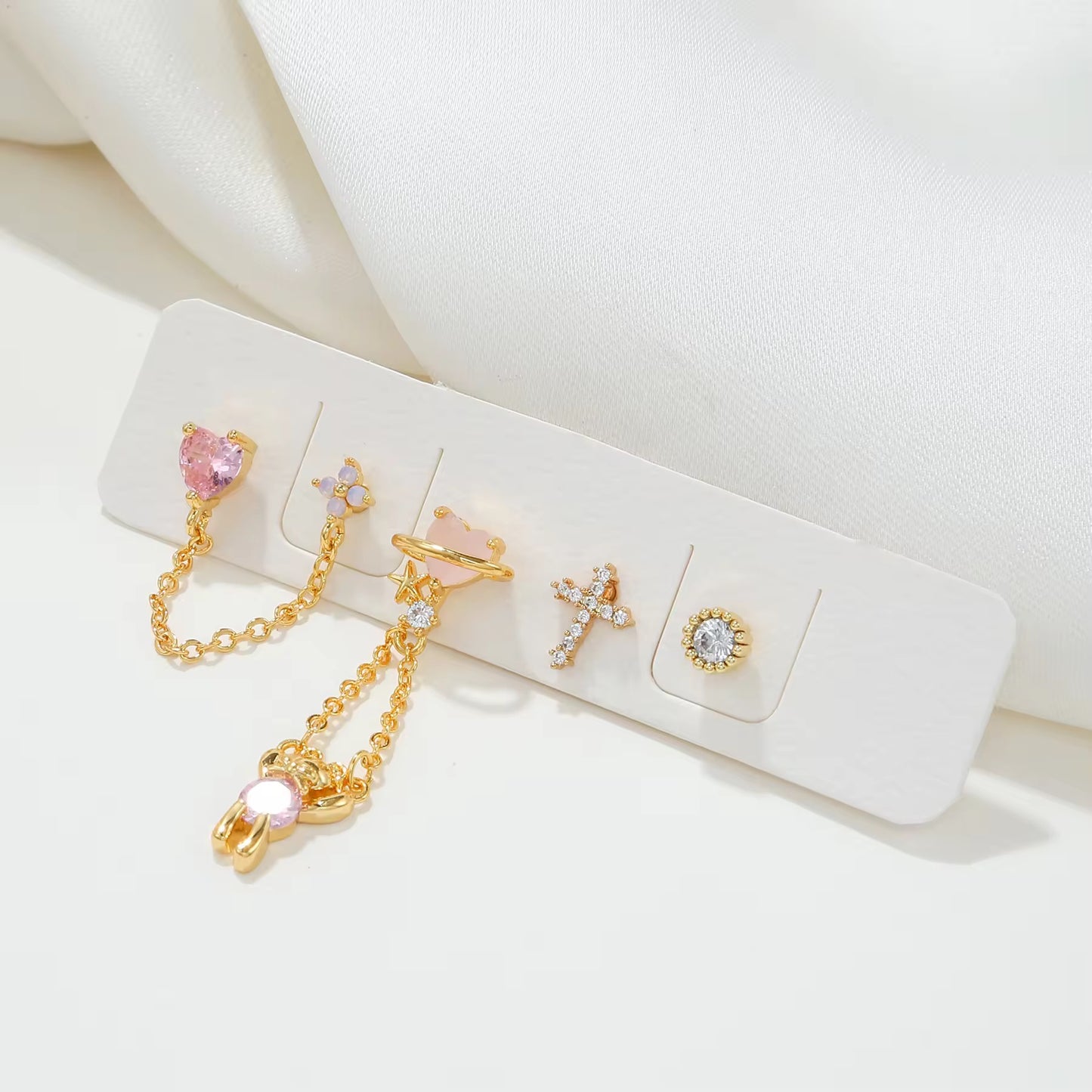 TEDDY EARRINGS ( SET OF 4 )