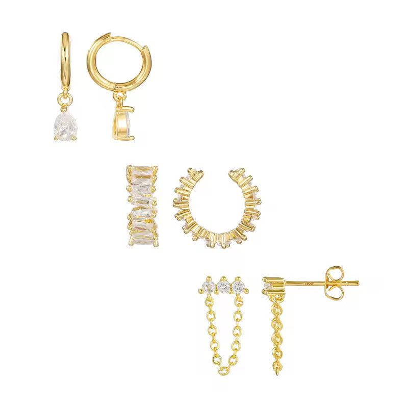 TRIVYA EARRINGS ( SET OF 3 PAIRS)