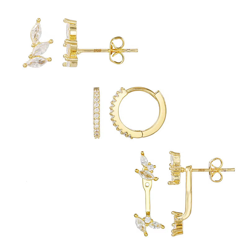 AMBER EARRINGS ( SET OF 3 PAIRS)