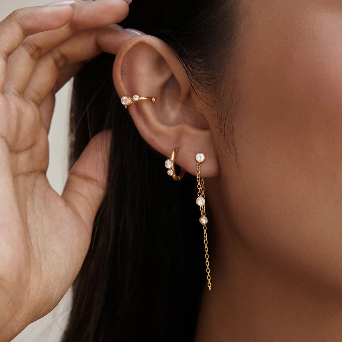 ELISE EARRINGS (SET OF 3 PAIRS)