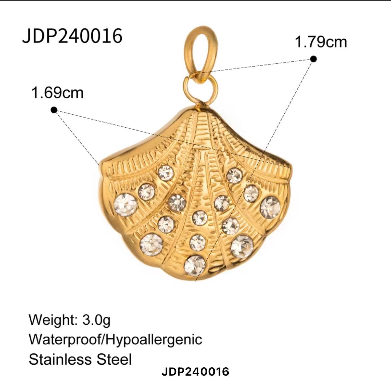 SHELL STUDDED CHARM
