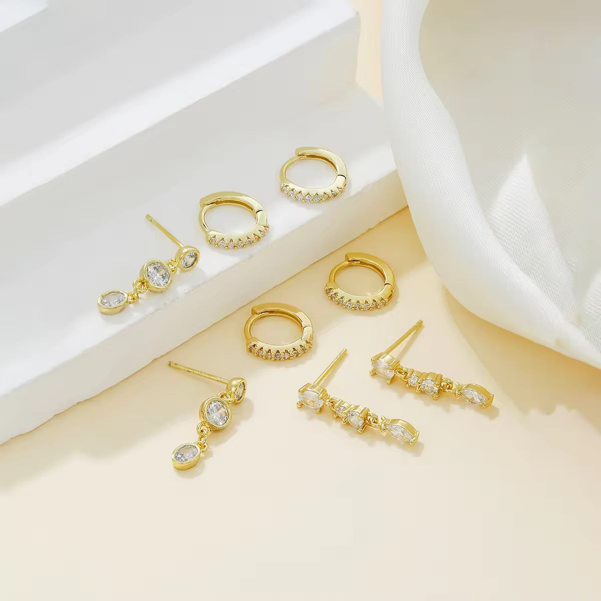 LUMEN EARRINGS ( SET OF 4 PAIRS)