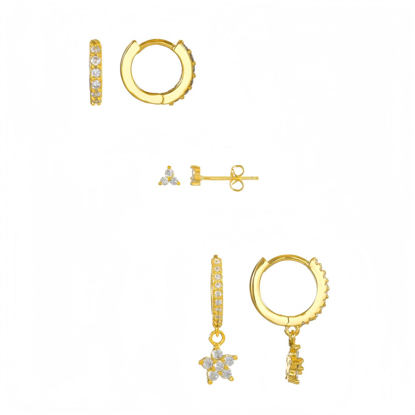 NIORA EARRINGS( SET OF 3 PAIRS)