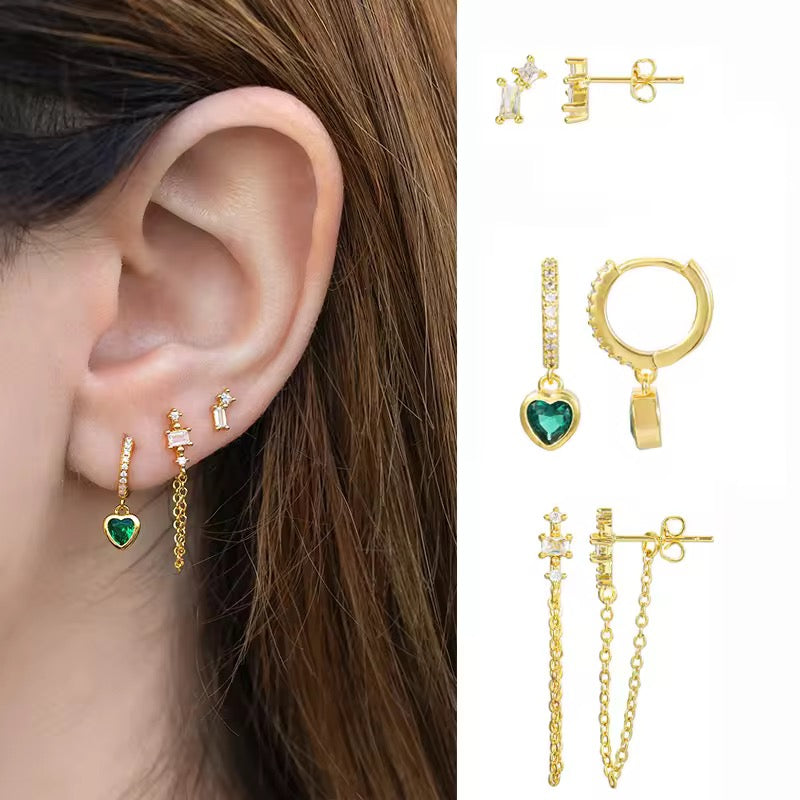 CALLA EARRINGS ( SET OF 3 PAIRS)