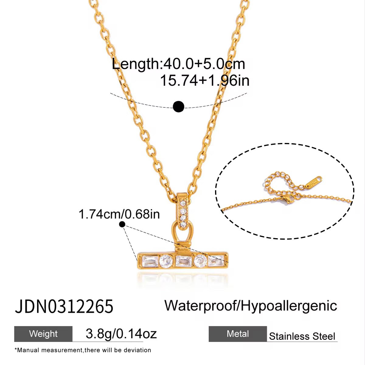 T BAR NECKLACE