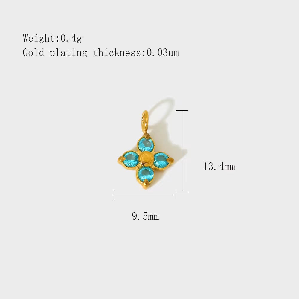 FOUR LEAF FLOWER CHARM
