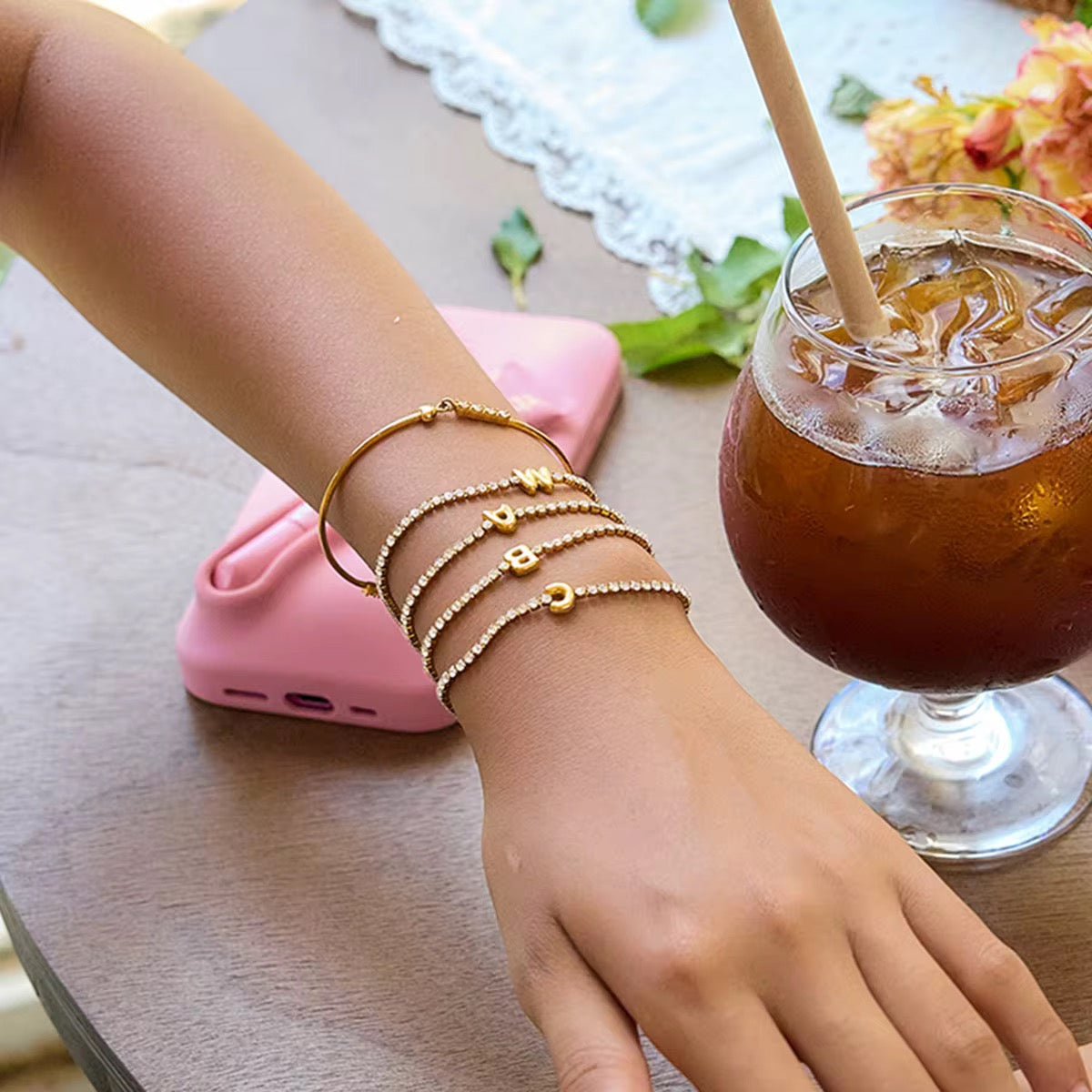 INITIAL TENNIS BRACELET