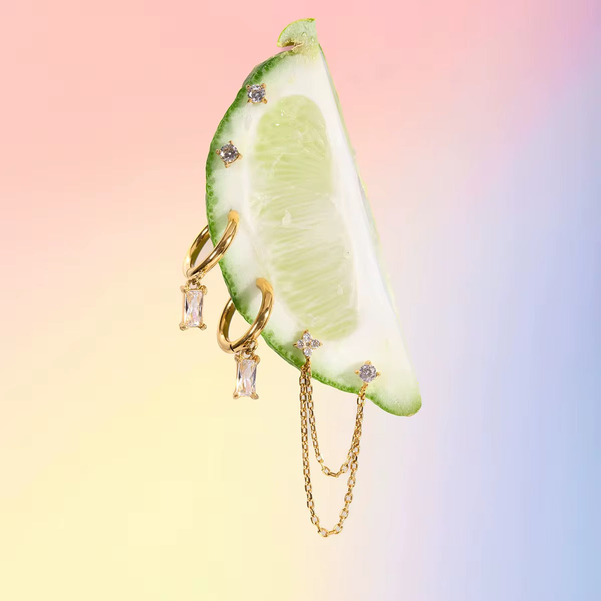 SLYVA EARRINGS (SET OF 5)