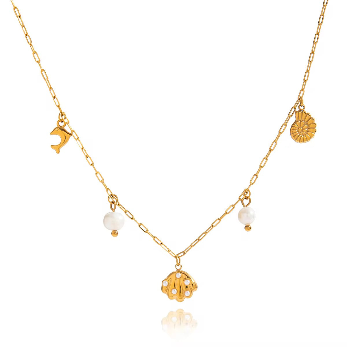 SEAPEARL CHARMS NECKLACE