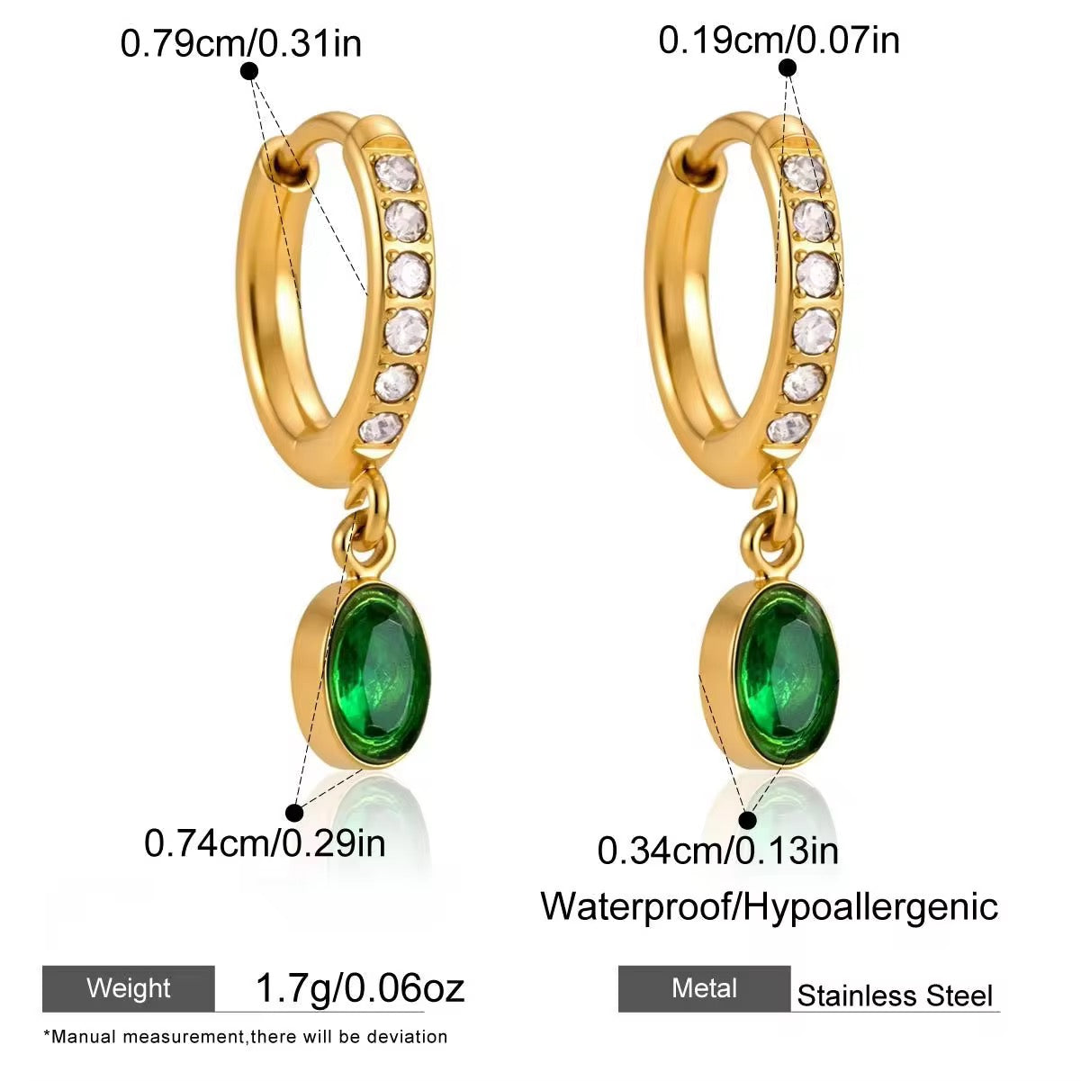 AMALFI EARRINGS (GREEN)