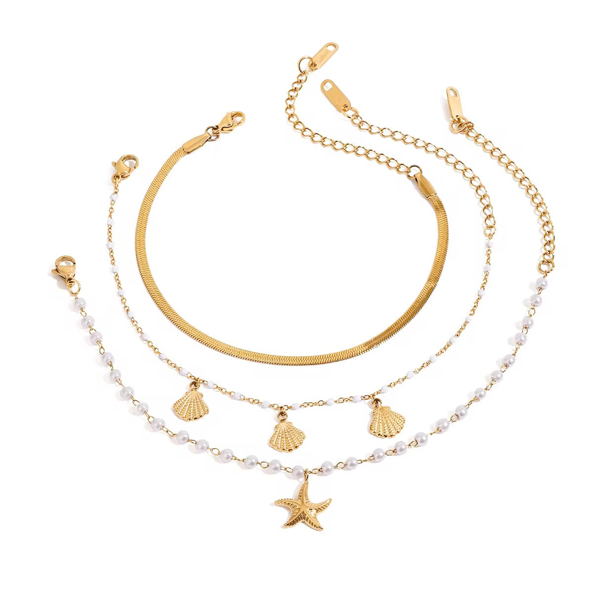 COASTLINE CHARM BRACELET (SET OF 3)