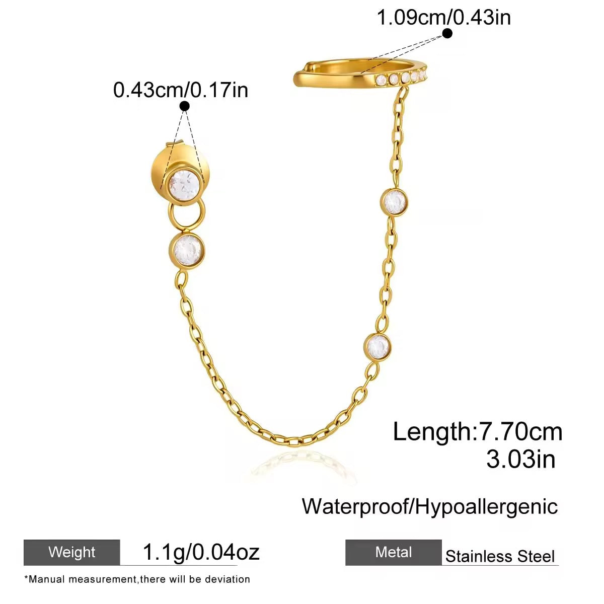 DEON EARCUFF EARRINGS (SINGLE)