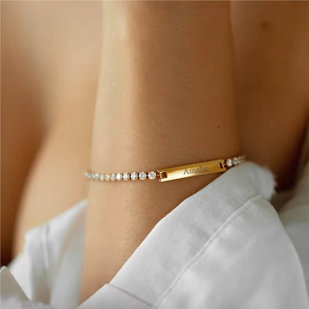 TENNIS BRACELET ENGRAVABLE
