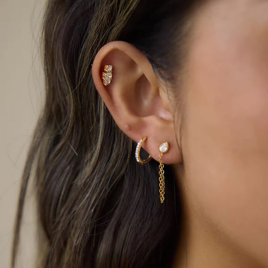 LEO EARRINGS ( SET OF 3 PAIRS)