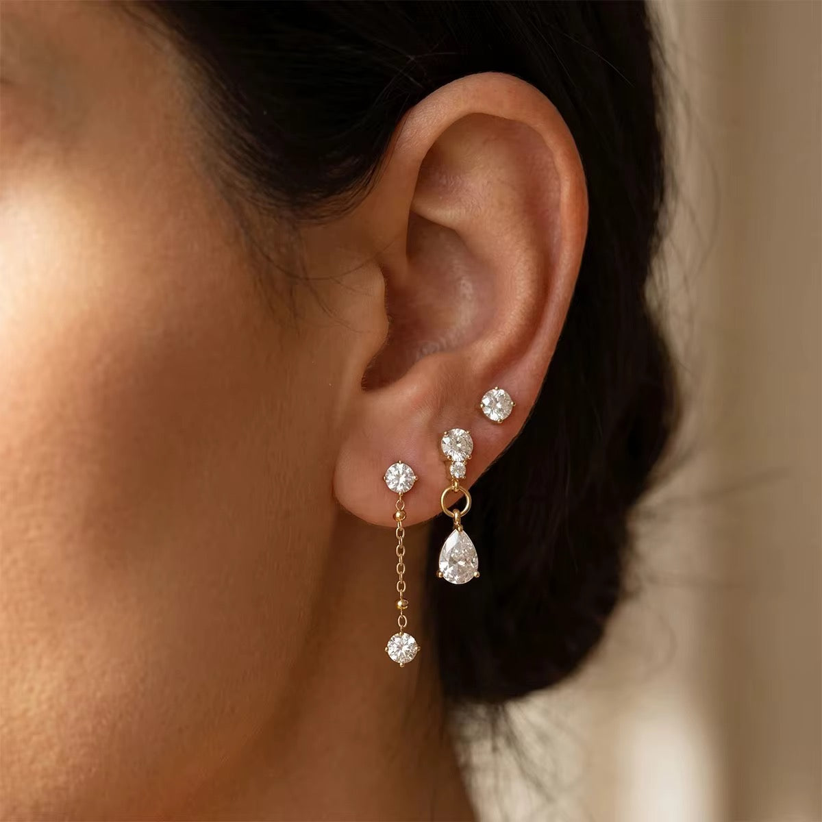 IVONNE EARRINGS (SET OF 3 PAIRS)