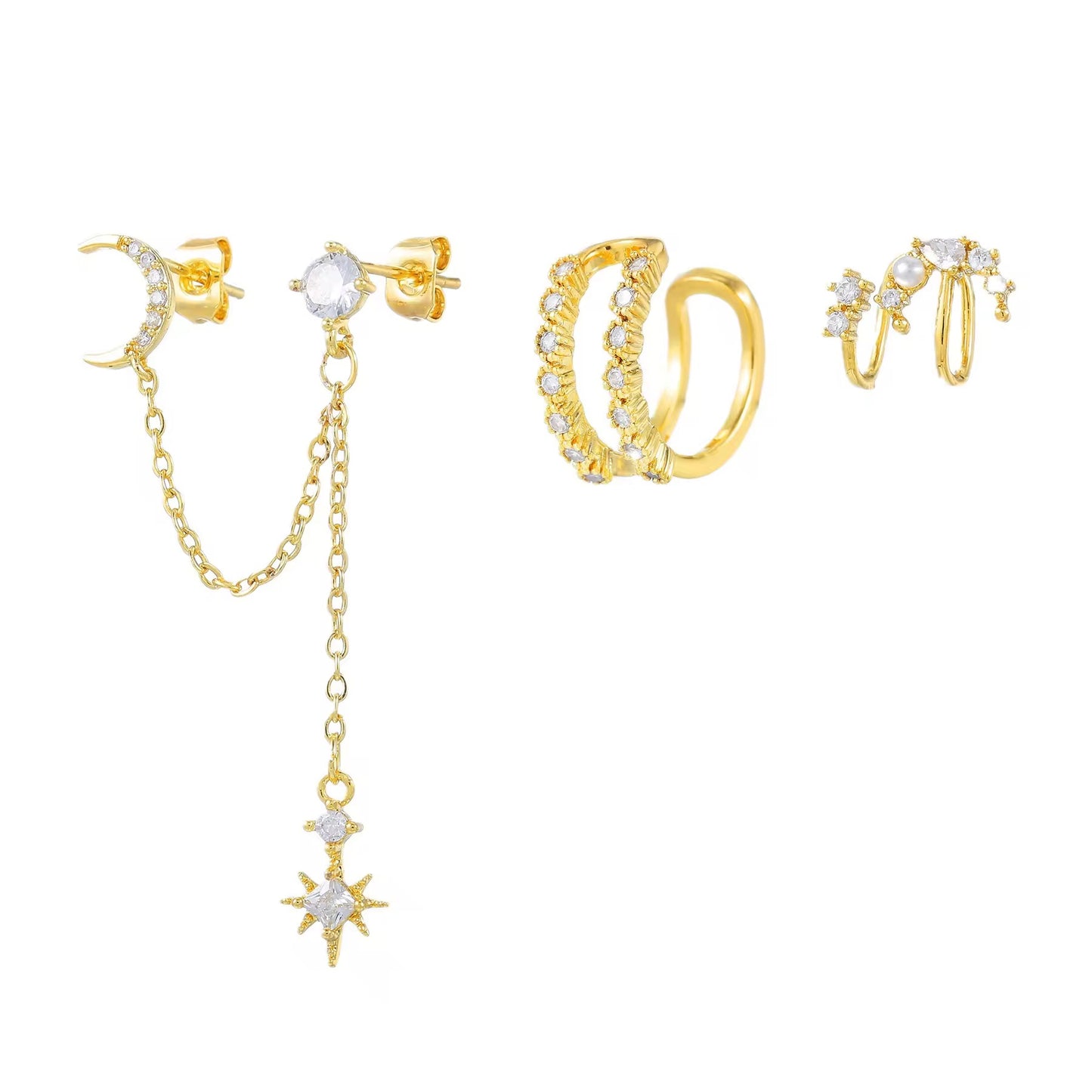 ZERAYA EARRINGS ( SET OF 3)